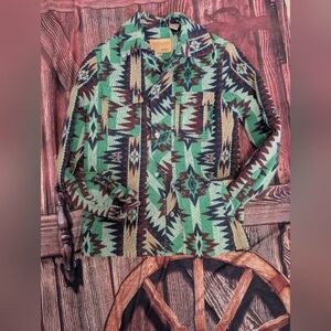 Men's Powder River Outfitters Aztec Pattern Insulated Wool Blend Jacket